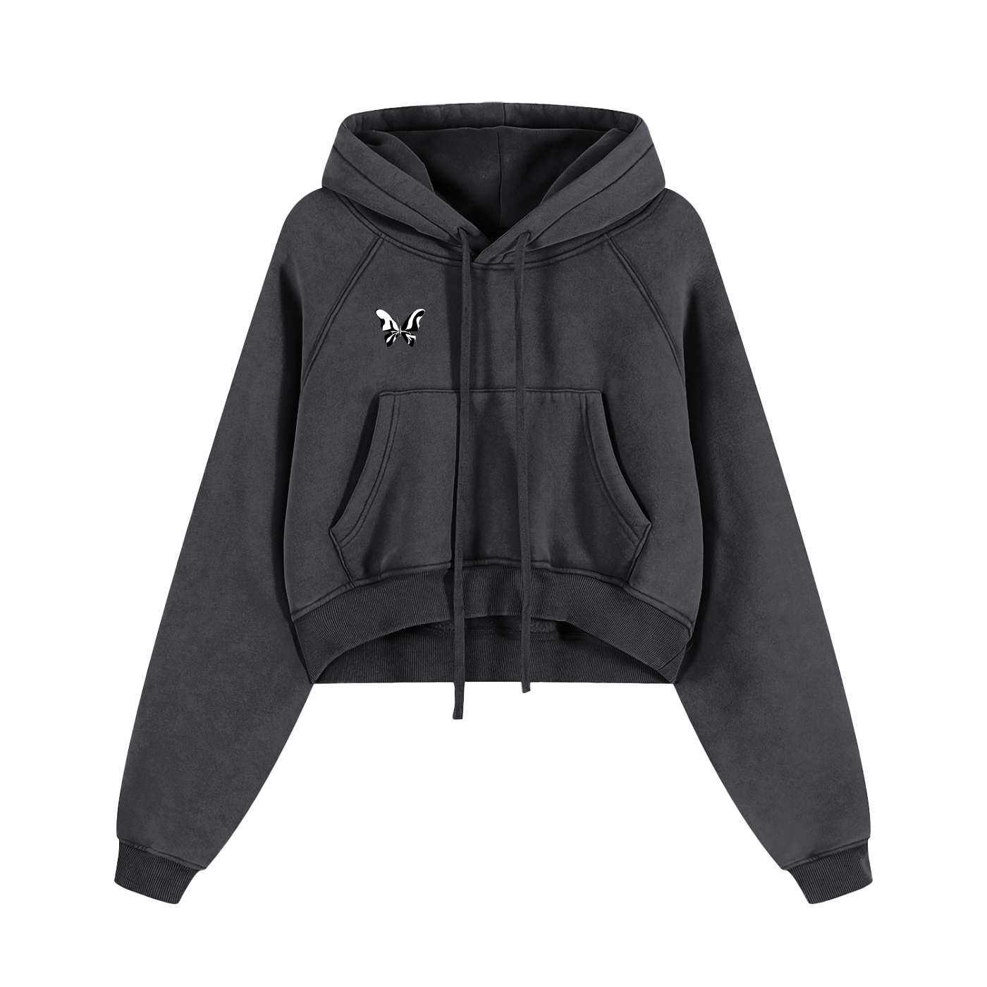 "Butterflies" cropped hoodie