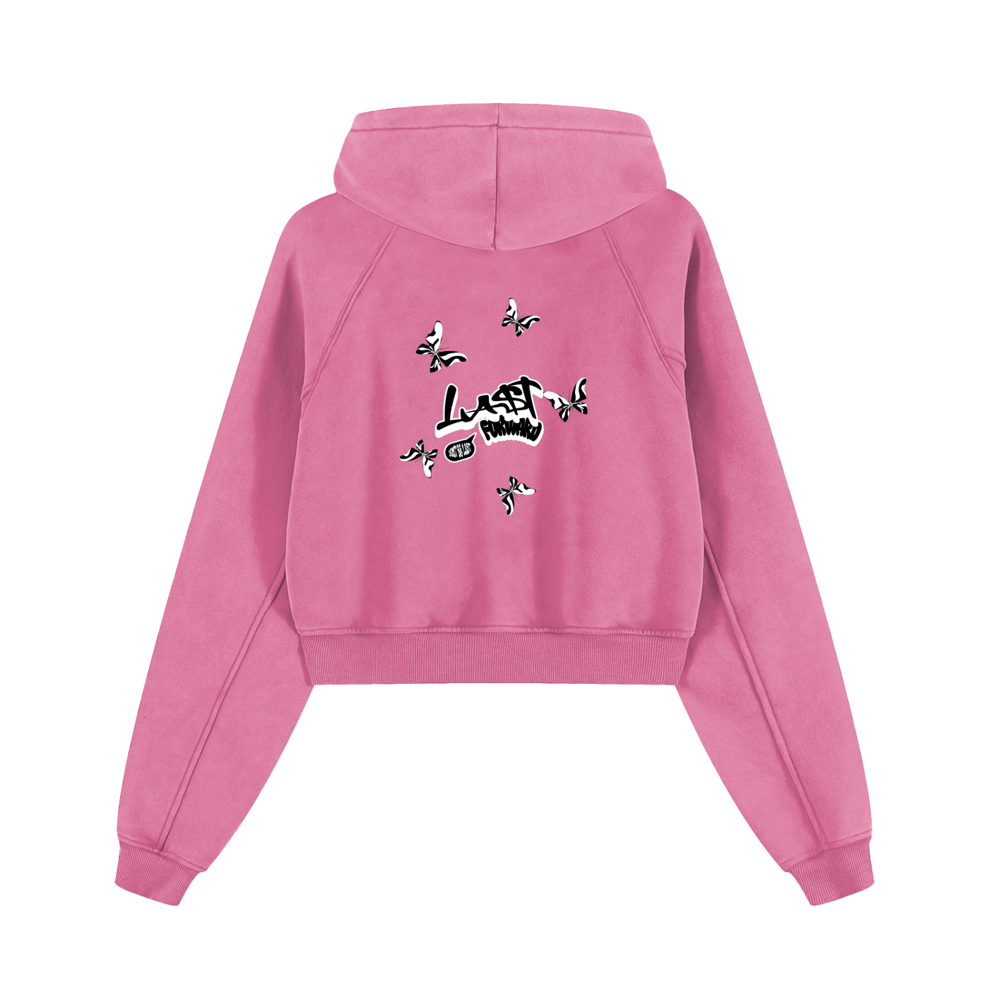 "Butterflies" cropped hoodie