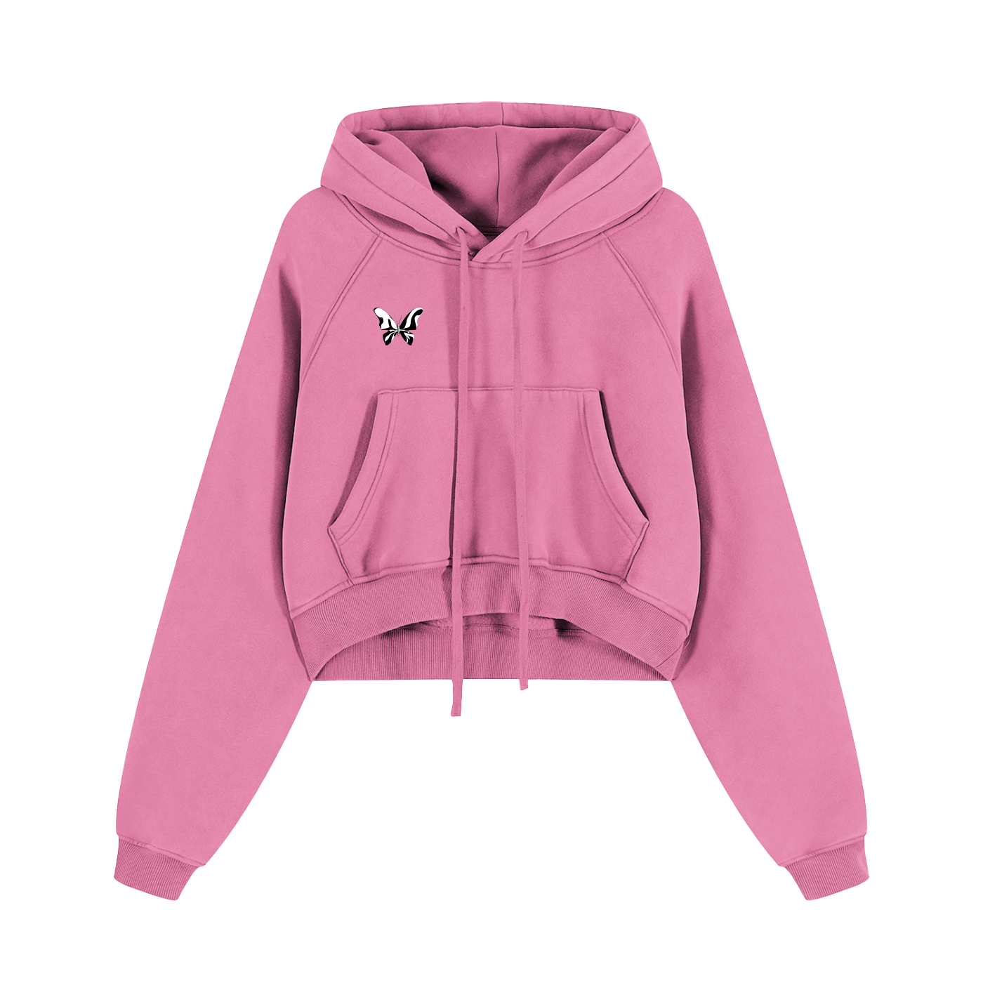 "Butterflies" cropped hoodie